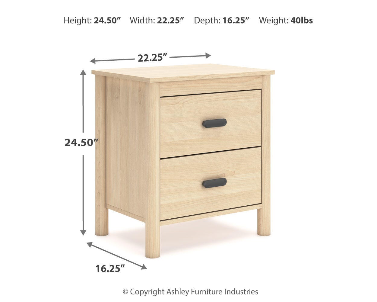 Cabinella Panel Headboard, Dresser and 2 Nightstands