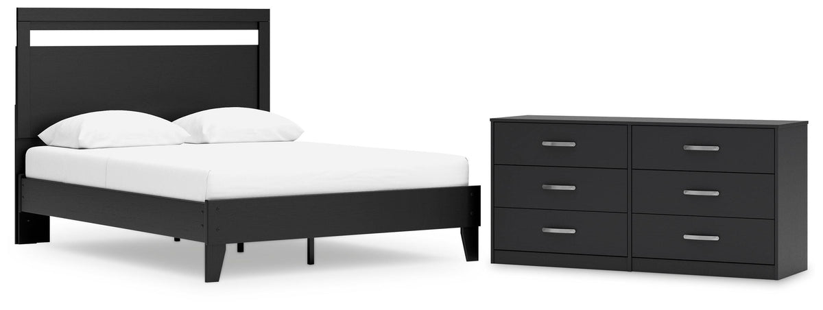 Finch Panel Platform Bed with Dresser