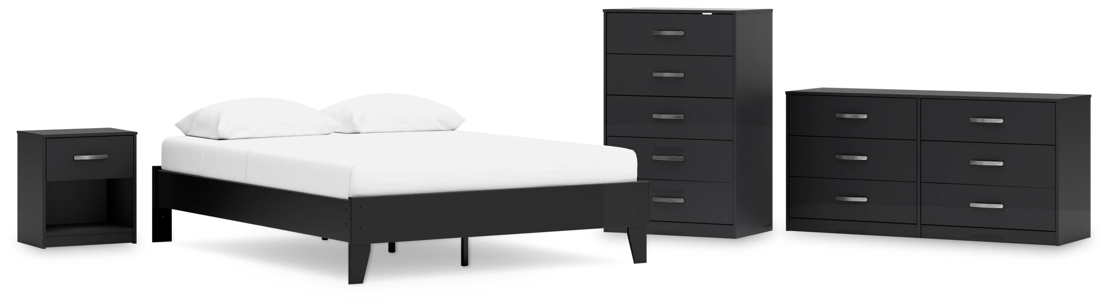 Finch Platform Bed with Dresser, Chest and Nightstand