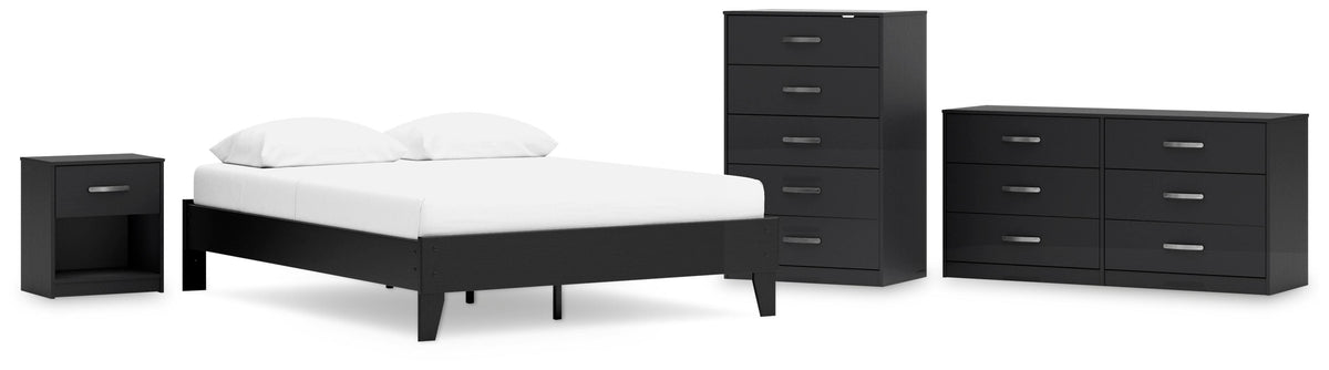 Finch Platform Bed with Dresser, Chest and Nightstand