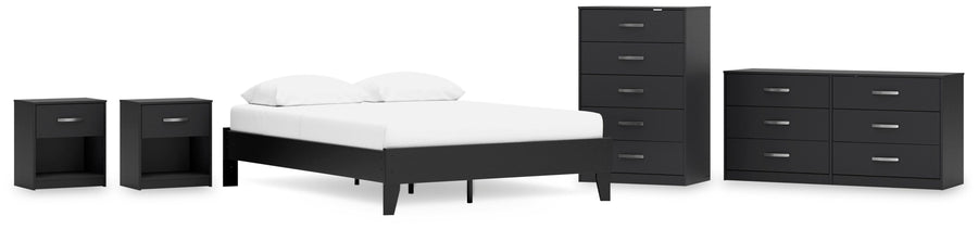 Finch Platform Bed with Dresser, Chest and 2 Nightstands
