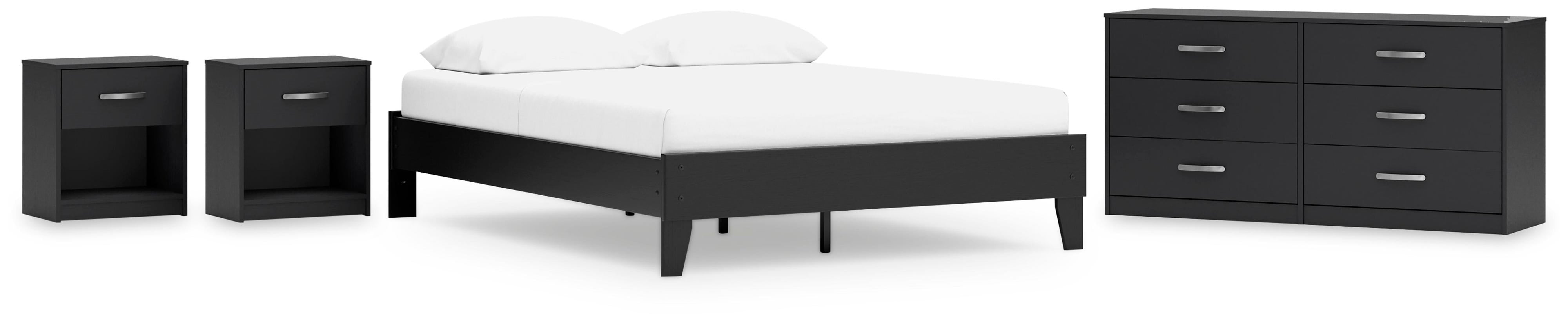 Finch Platform Bed with Dresser and 2 Nightstands