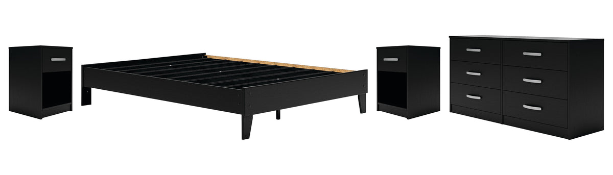 Finch Platform Bed with Dresser and 2 Nightstands