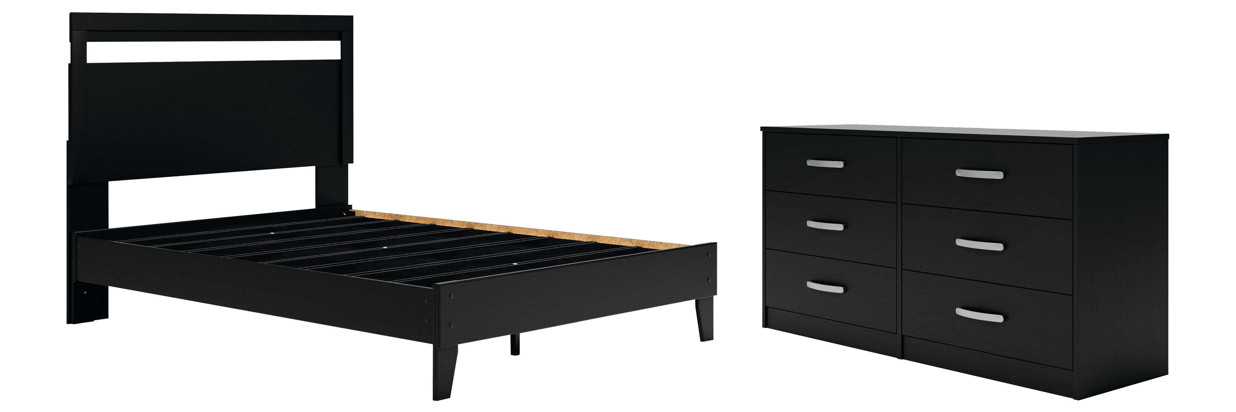 Finch Panel Platform Bed and Dresser