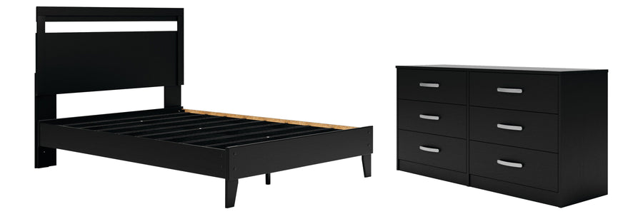 Finch Panel Platform Bed and Dresser