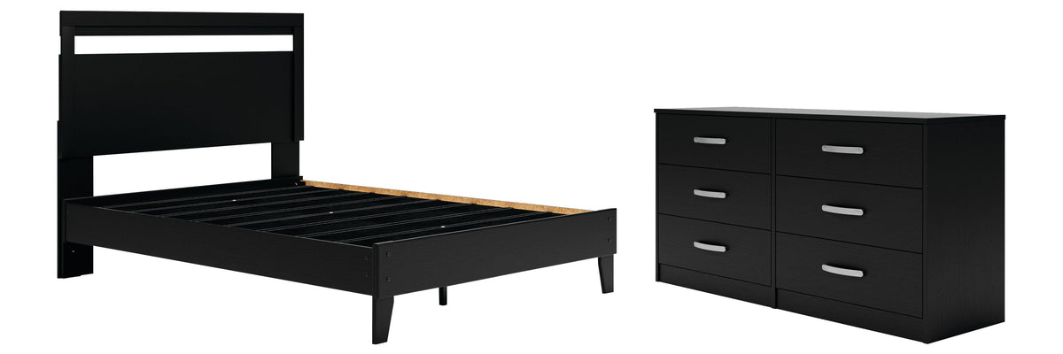 Finch Panel Platform Bed and Dresser