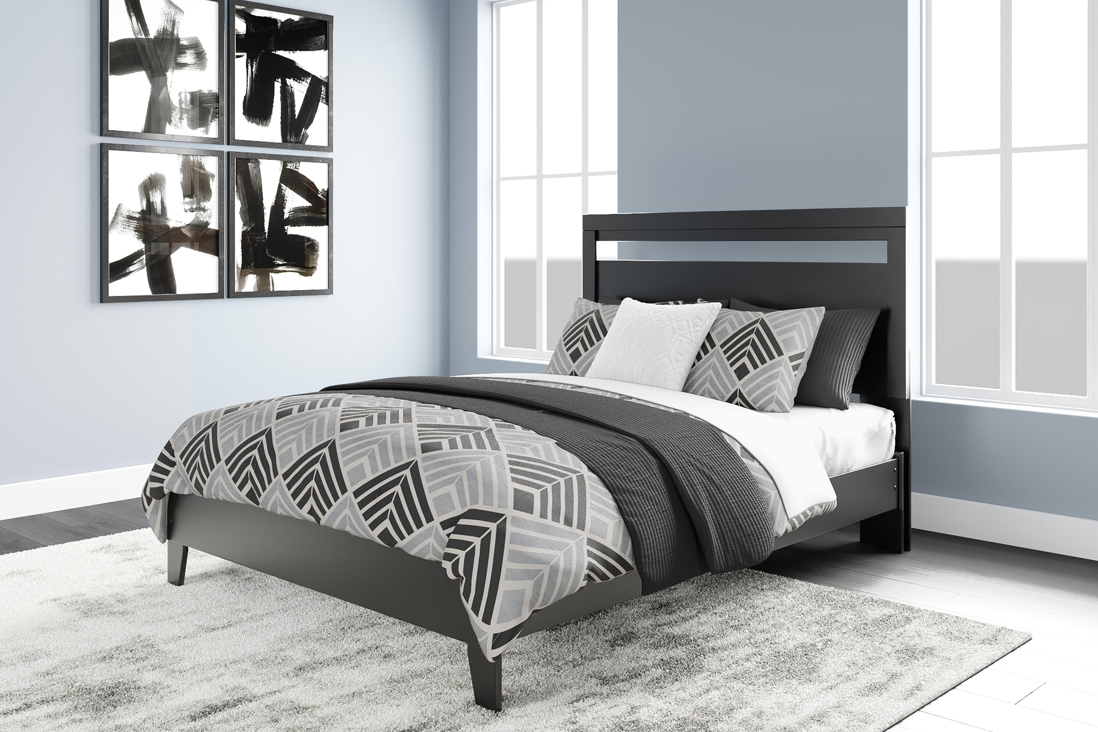 Finch Panel Platform Bed with Dresser and Nightstand
