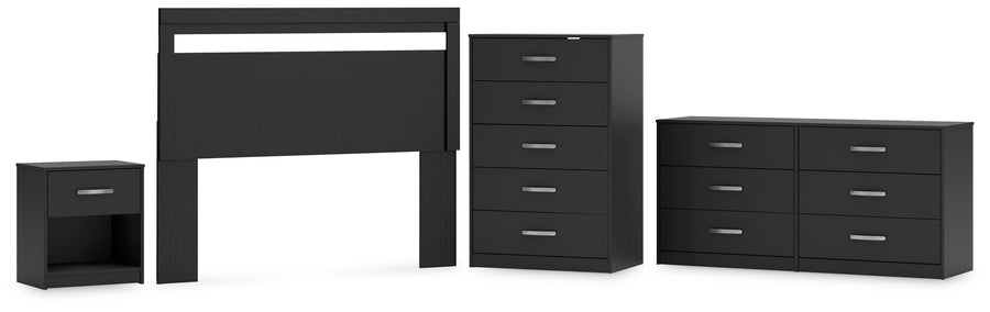 Finch Panel Headboard with Dresser, Chest and Nightstand