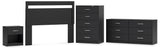 Finch Panel Headboard with Dresser, Chest and Nightstand