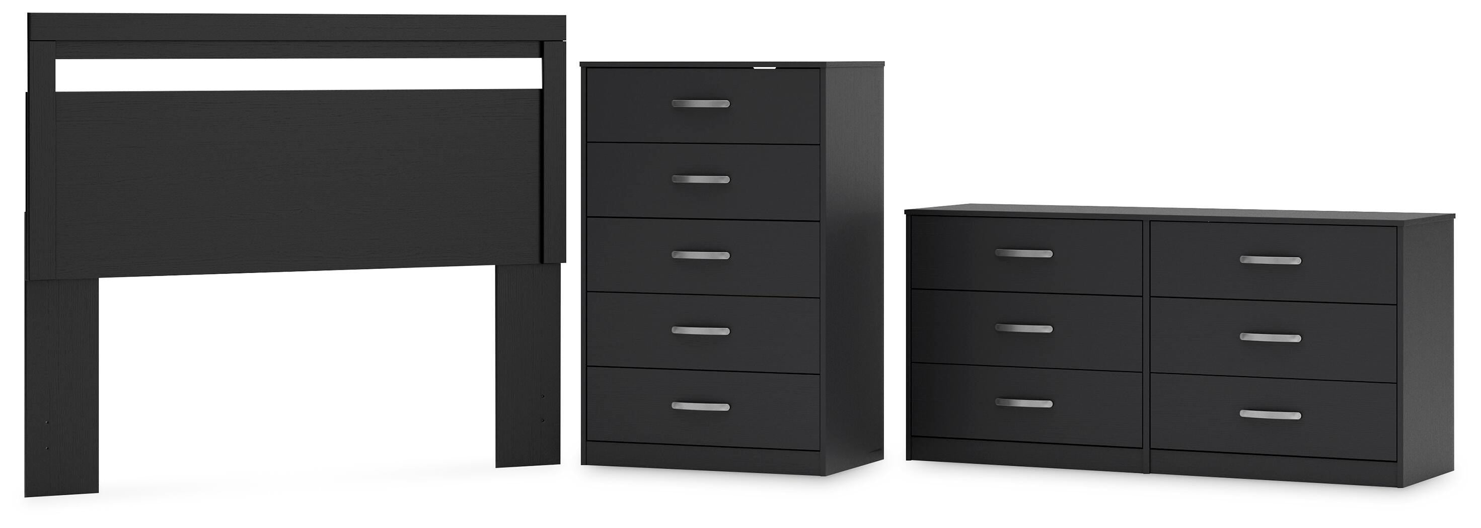Finch Panel Headboard with Dresser and Chest