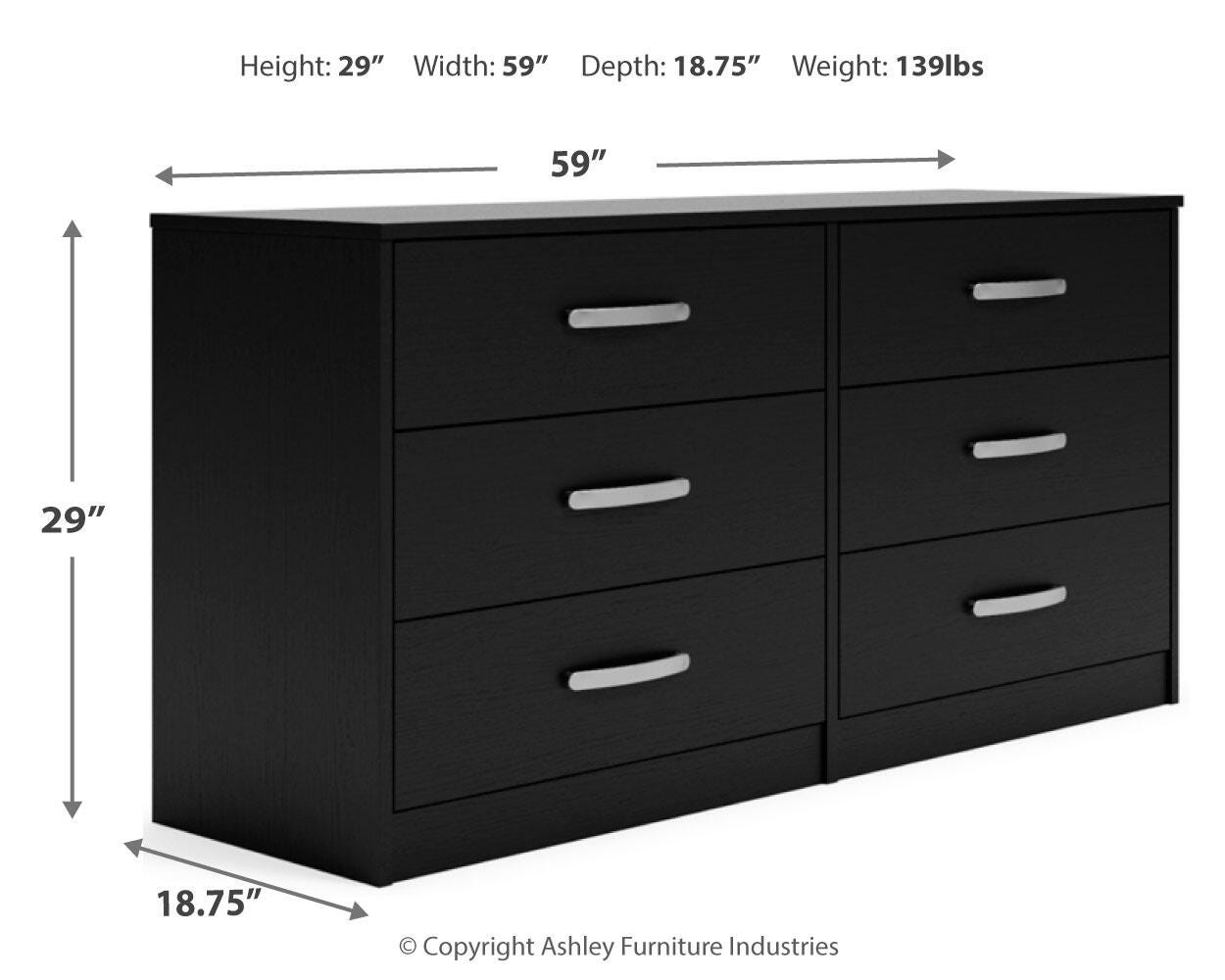 Finch Panel Platform Bed with Dresser and Nightstand