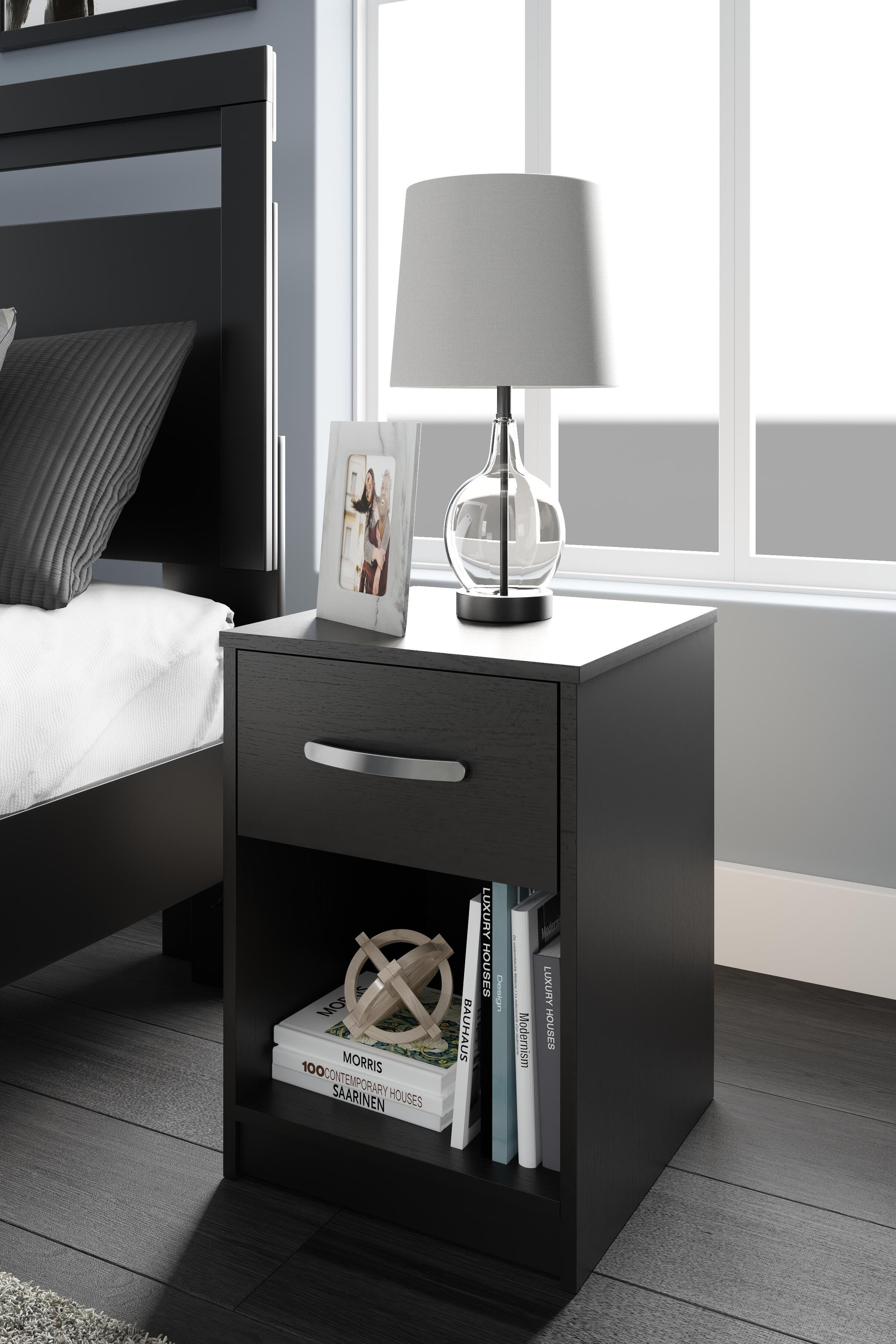 Finch Panel Platform Bed with Dresser and Nightstand