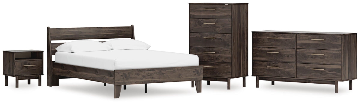Calverson Panel Platform Bed, Dresser, Chest and Nightstand