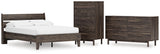 Calverson Panel Platform Bed, Dresser and Chest