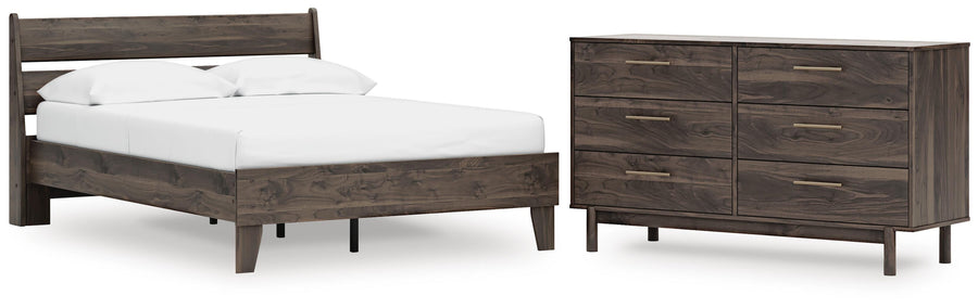 Calverson Panel Platform Bed and Dresser