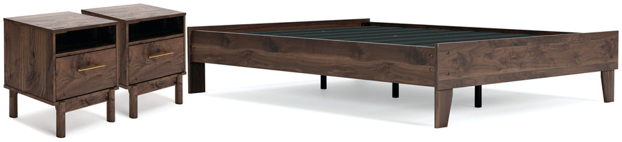 Calverson Platform Bed with 2 Nightstands