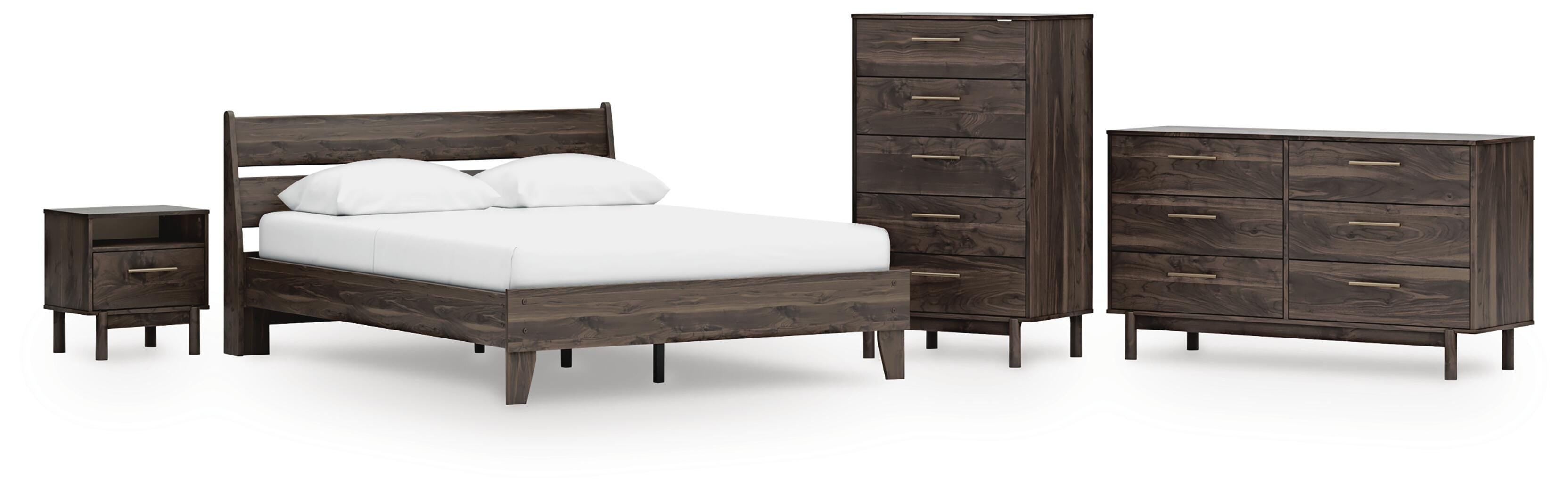 Calverson Panel Platform Bed, Dresser, Chest and Nightstand