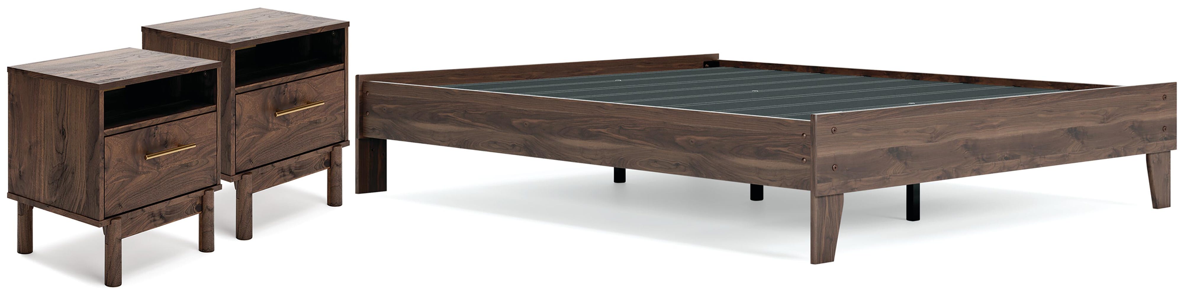 Calverson Platform Bed with 2 Nightstands