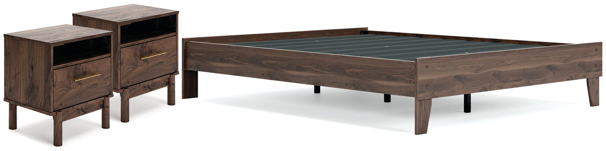 Calverson Platform Bed with 2 Nightstands