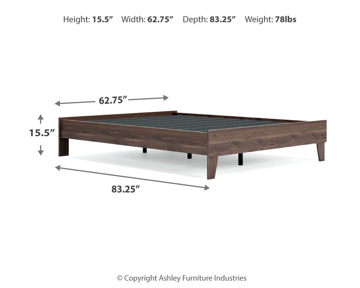 Calverson Platform Bed with 2 Nightstands
