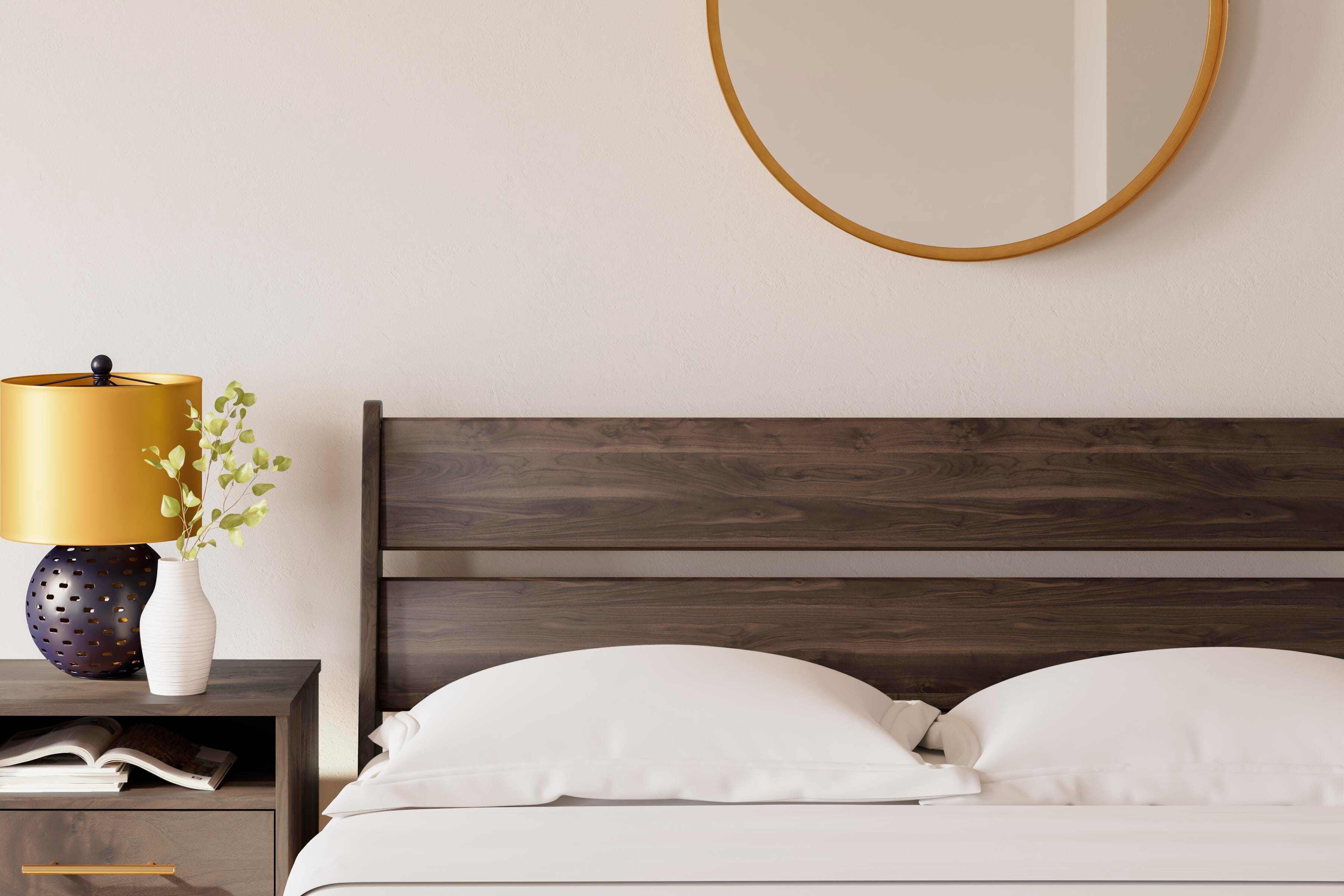 Calverson Panel Platform Bed and 2 Nightstands
