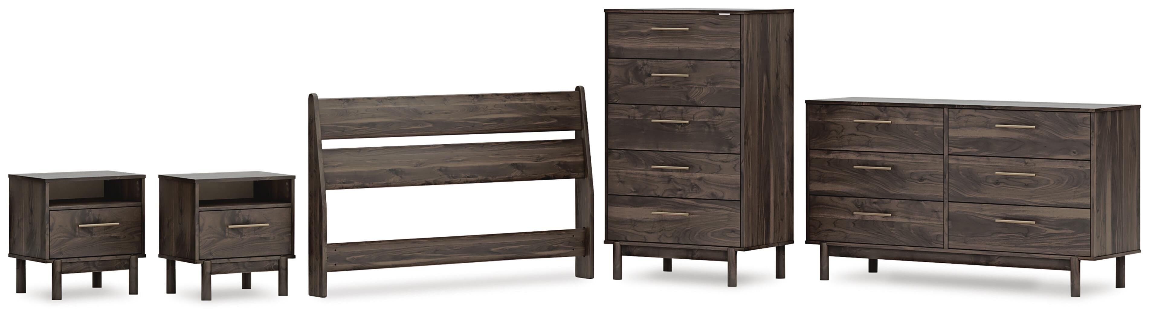 Calverson Panel Headboard, Dresser, Chest and 2 Nightstands