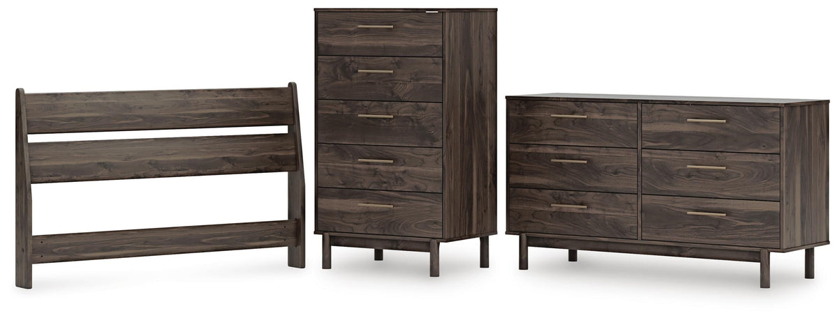 Calverson Panel Headboard, Dresser and Chest