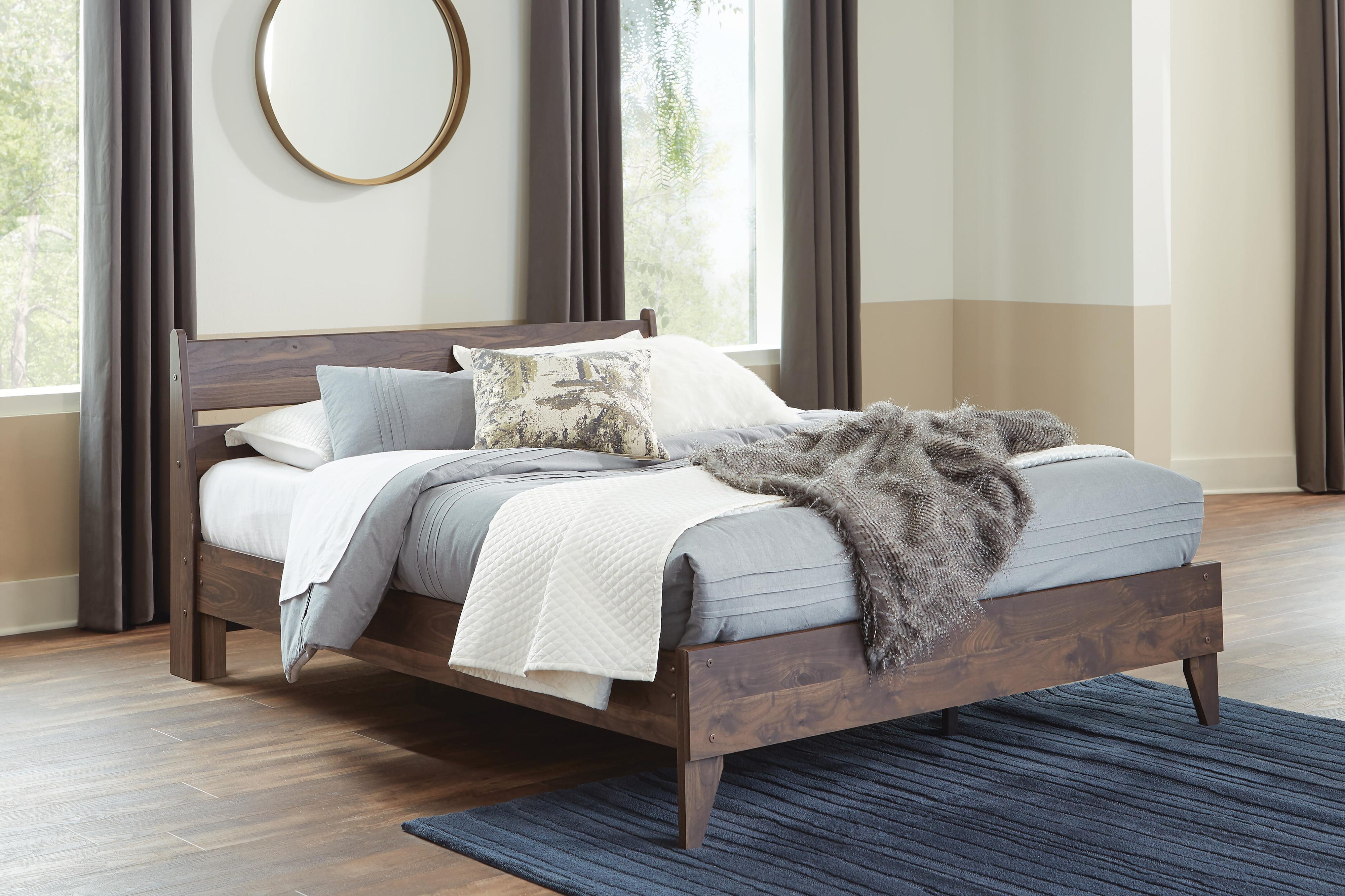 Calverson Panel Platform Bed, Dresser and 2 Nightstands