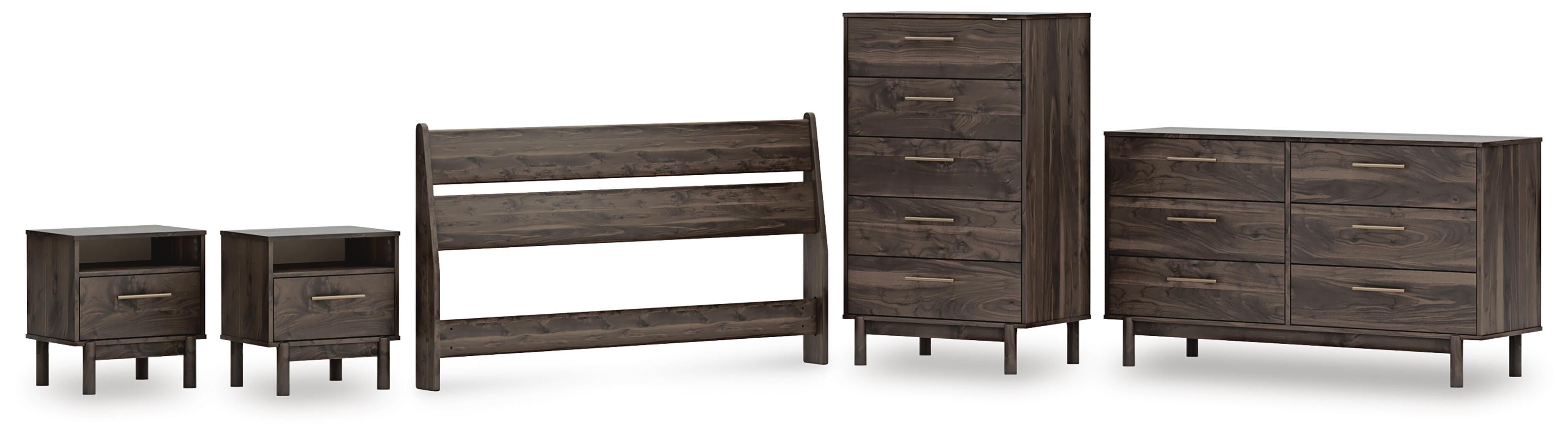 Calverson Panel Headboard, Dresser, Chest and 2 Nightstands