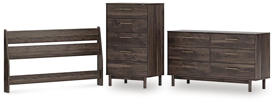 Calverson Panel Headboard, Dresser and Chest
