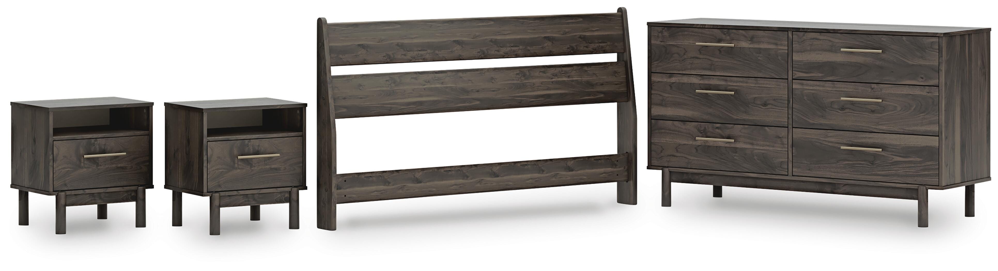 Calverson Panel Headboard, Dresser and 2 Nightstands