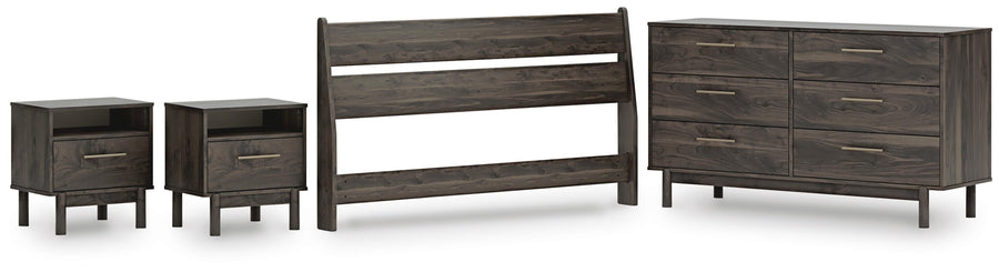 Calverson Panel Headboard, Dresser and 2 Nightstands