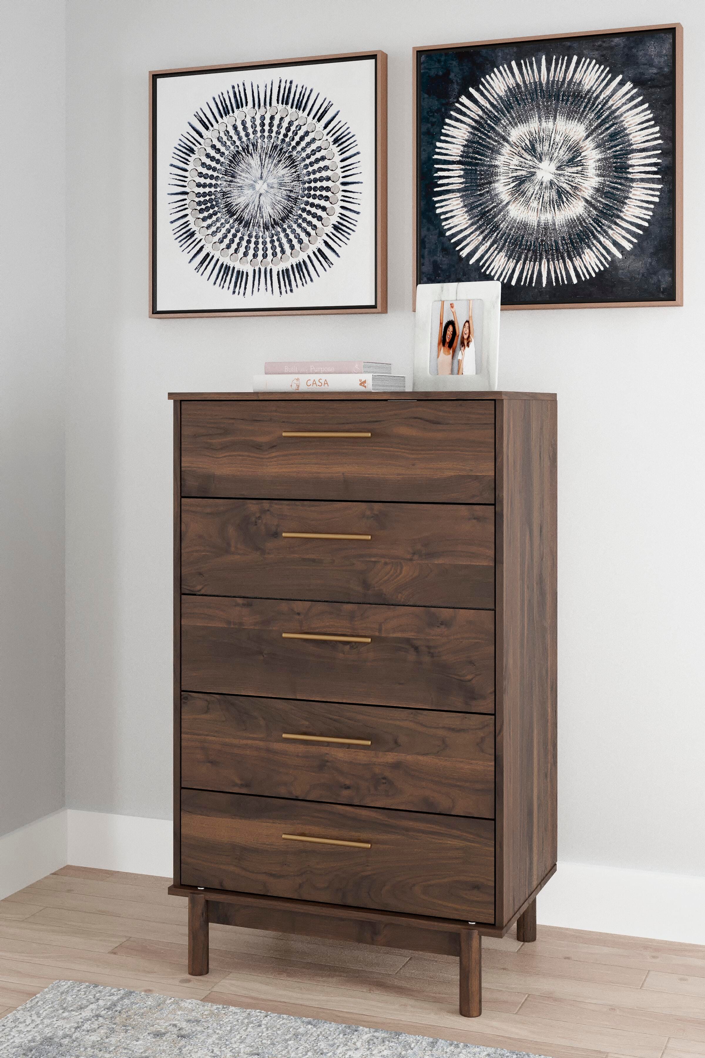Calverson Panel Platform Bed, Dresser and Chest