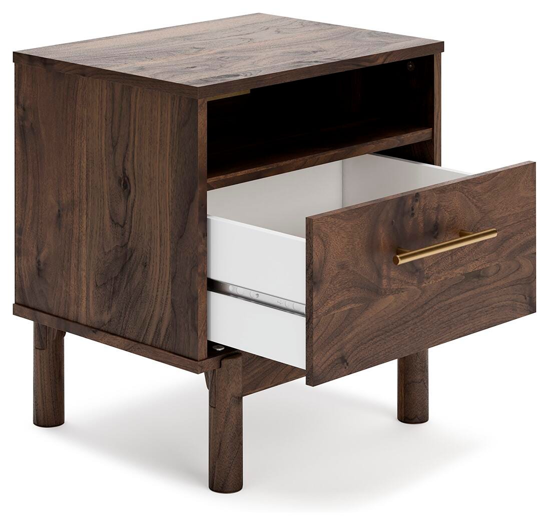 Calverson Panel Platform Bed and 2 Nightstands