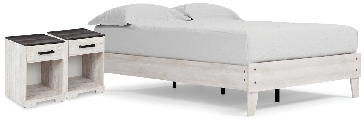 Shawburn Platform Bed with 2 Nightstands