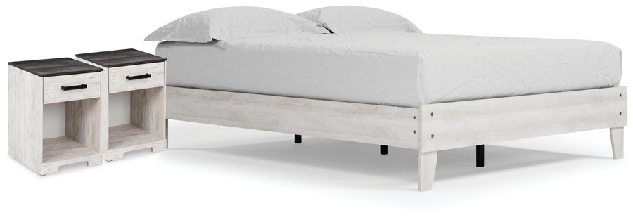 Shawburn Platform Bed with 2 Nightstands