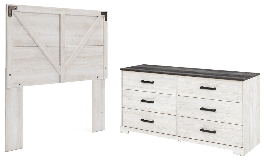 Shawburn Crossbuck Panel Headboard and Dresser
