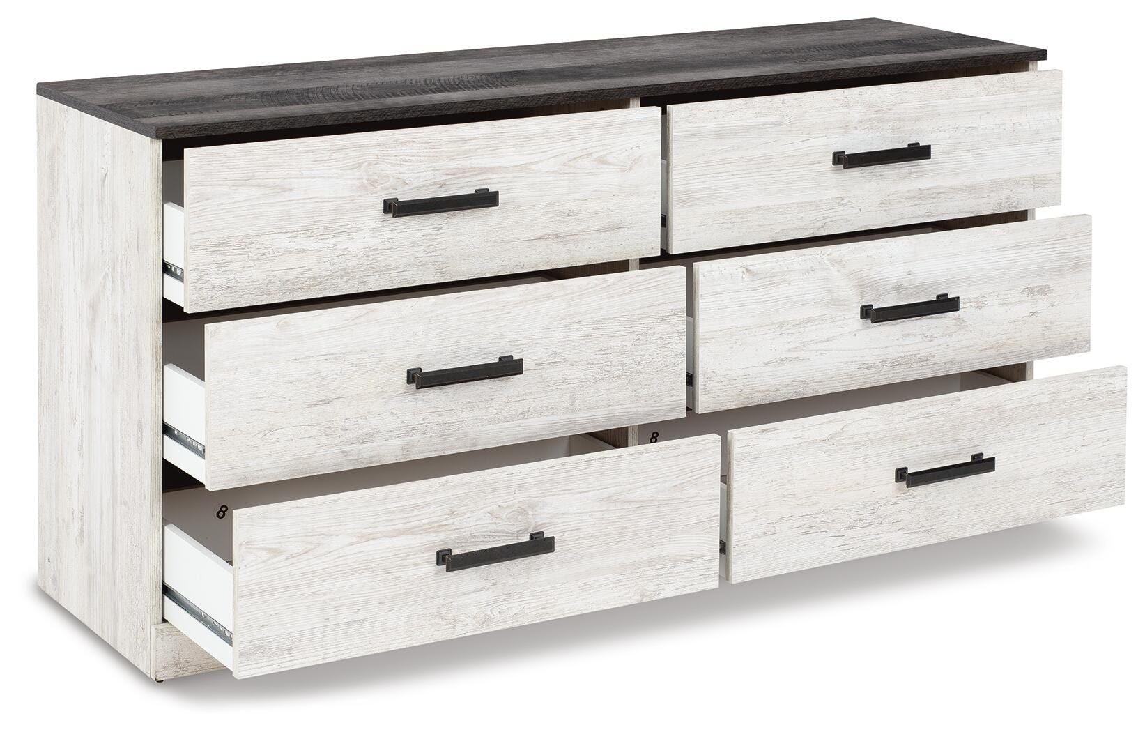Shawburn Crossbuck Panel Headboard, Dresser and 2 Nightstands