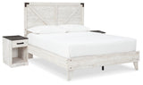 Shawburn Panel Platform Bed with 2 Nightstands
