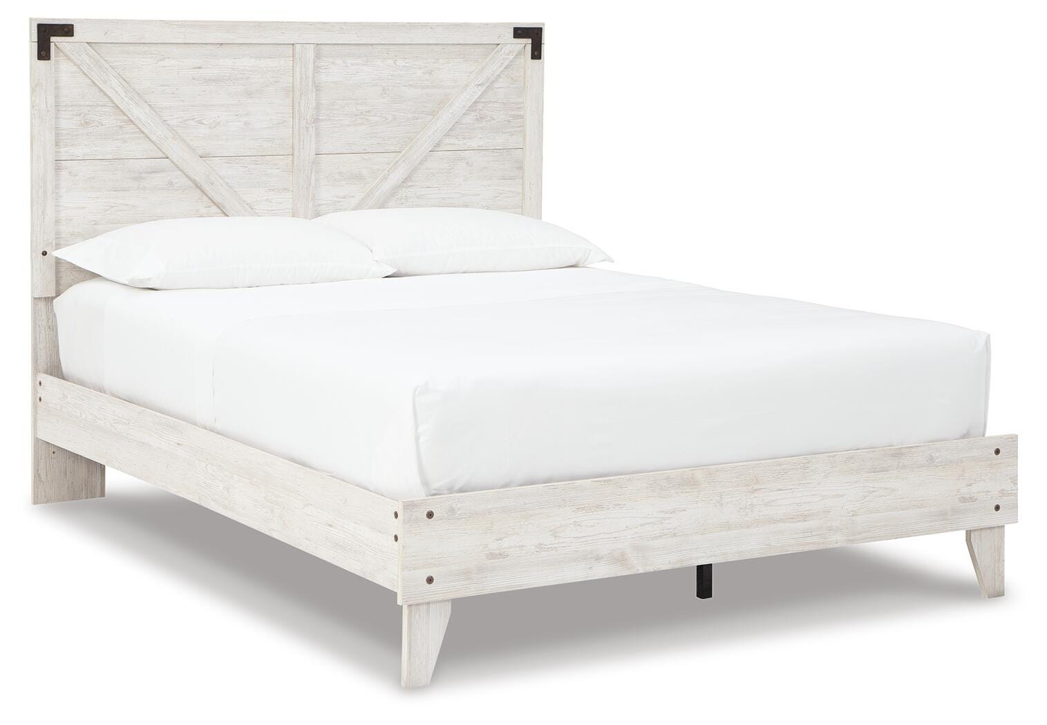Shawburn Panel Platform Bed with 2 Nightstands