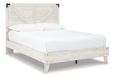 Shawburn Crossbuck Panel Platform Bed and 2 Nightstands