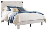 Shawburn Crossbuck Panel Platform Bed and 2 Nightstands