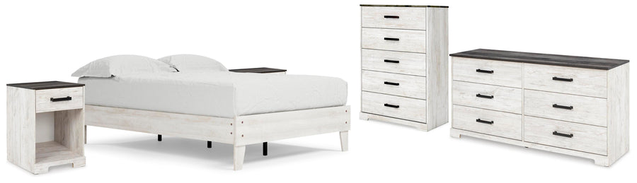 Shawburn Platform Bed with Dresser, Chest and 2 Nightstands
