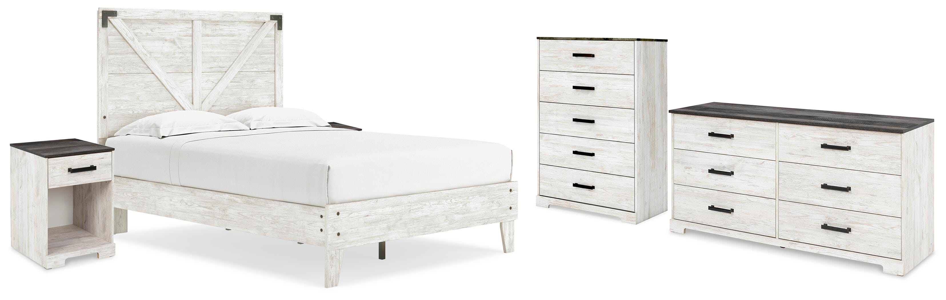Shawburn Platform Bed with Dresser, Chest and 2 Nightstands
