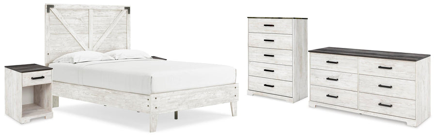 Shawburn Platform Bed with Dresser, Chest and 2 Nightstands