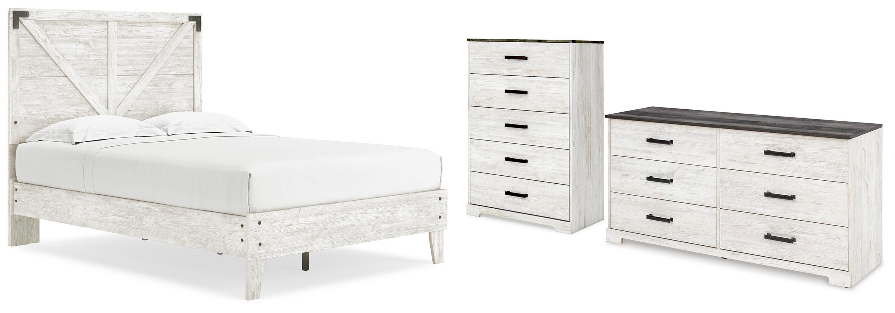 Shawburn Platform Bed with Dresser and Chest