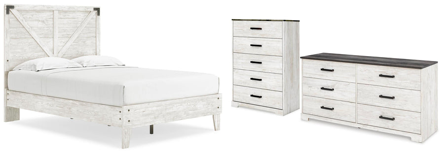 Shawburn Platform Bed with Dresser and Chest