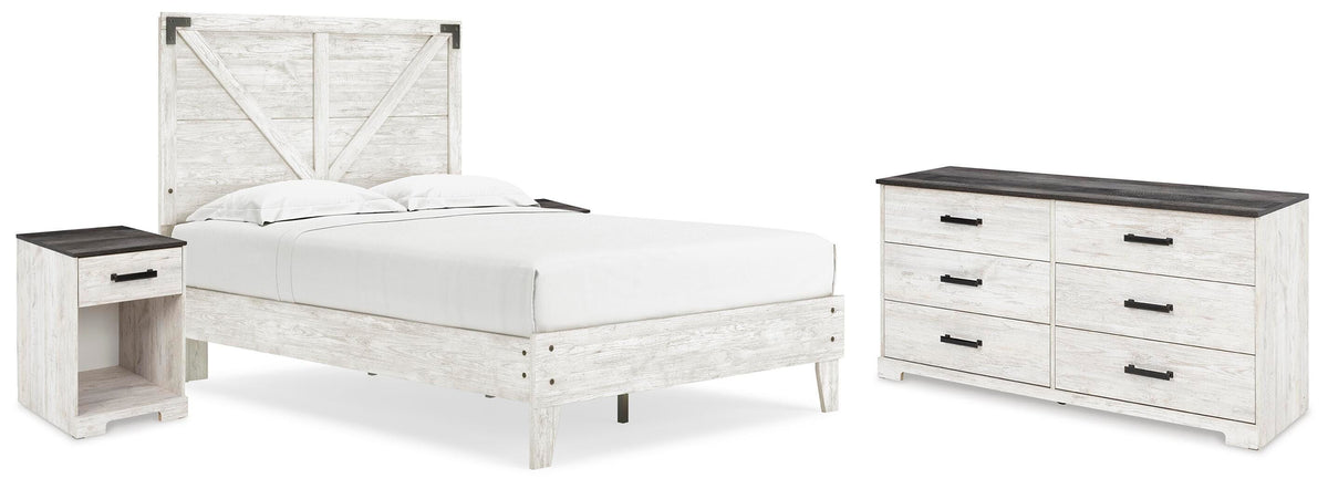 Shawburn Platform Bed with Dresser and 2 Nightstands