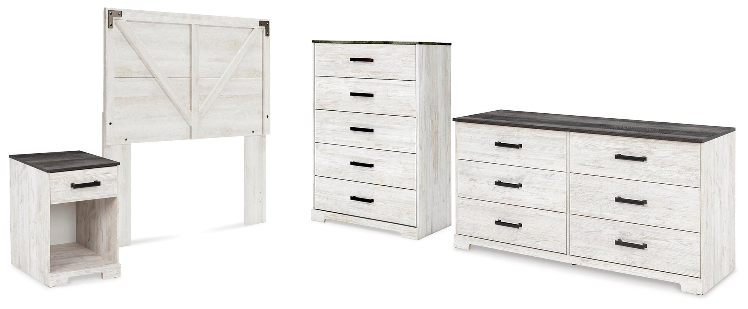 Shawburn Panel Headboard with Dresser, Chest and Nightstand