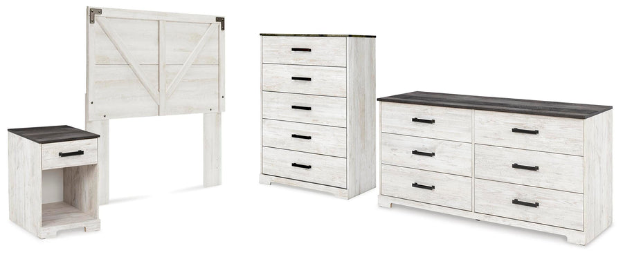 Shawburn Panel Headboard with Dresser, Chest and Nightstand